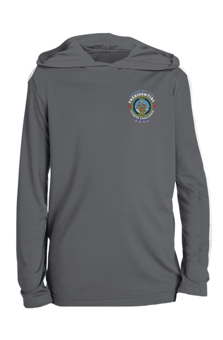 Hoggard Navy JROTC Presidential Fitness Challenge Bahama Hooded L/S Tee w/ UPF 50+