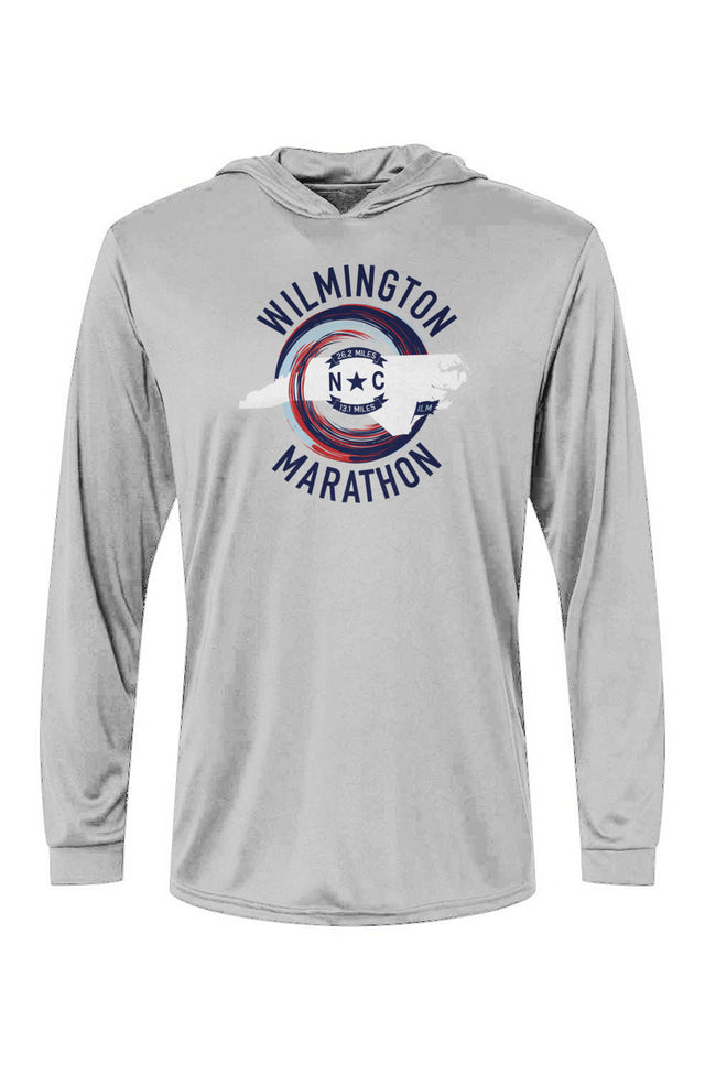 Wilmington Marathon Bahama Hooded L/S Performance Tee w/ UPF 50+