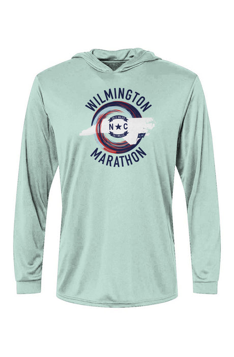 Wilmington Marathon Bahama Hooded L/S Performance Tee w/ UPF 50+