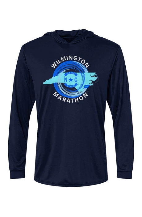 Wilmington Marathon Bahama Hooded L/S Performance Tee w/ UPF 50+