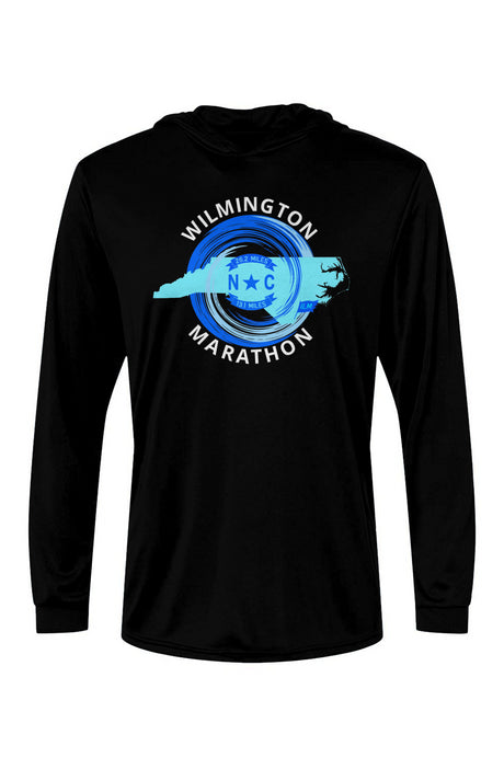 Wilmington Marathon Bahama Hooded L/S Performance Tee w/ UPF 50+