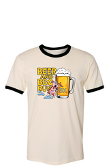 Beer and BBQ 5K Run Ringer Tee