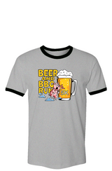Beer and BBQ 5K Run Ringer Tee