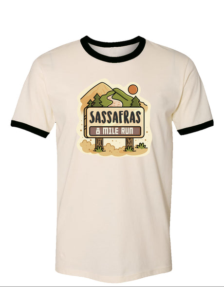 Sassafras 8 Mile Road Race Ringer Tee