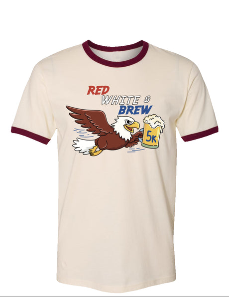 Red White & Brew 5K Ringer Tee