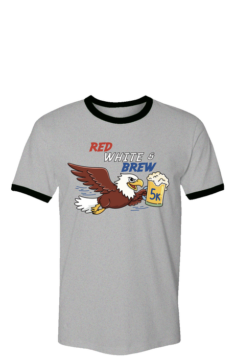 Red White & Brew 5K Ringer Tee