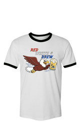 Red White & Brew 5K Ringer Tee