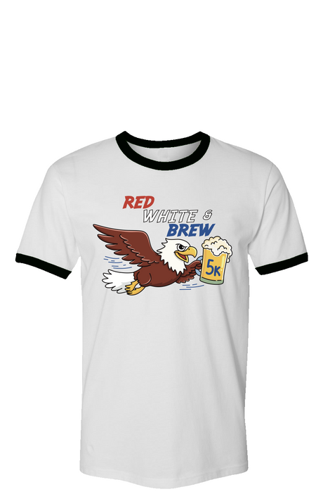 Red White & Brew 5K Ringer Tee