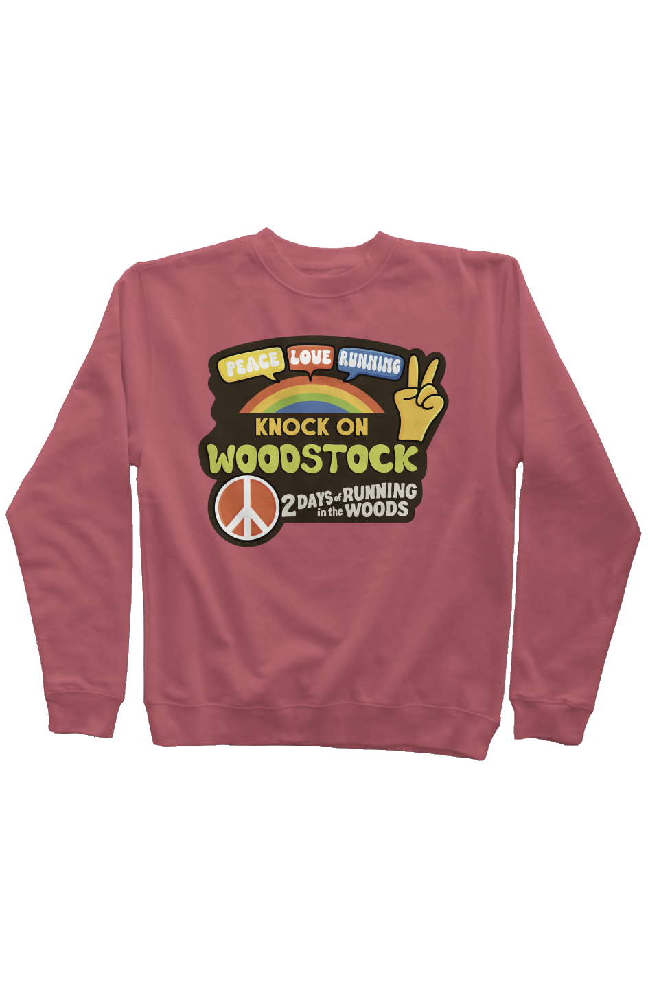 Knock on Woodstock Trail Series Pigment Dyed Crew Neck