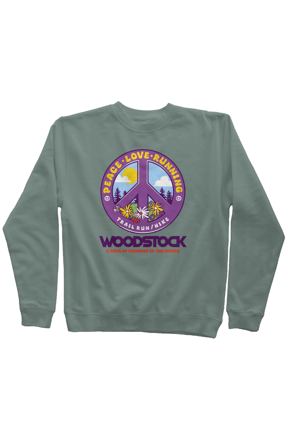 Knock on Woodstock Trail Series Pigment Dyed Crew Neck