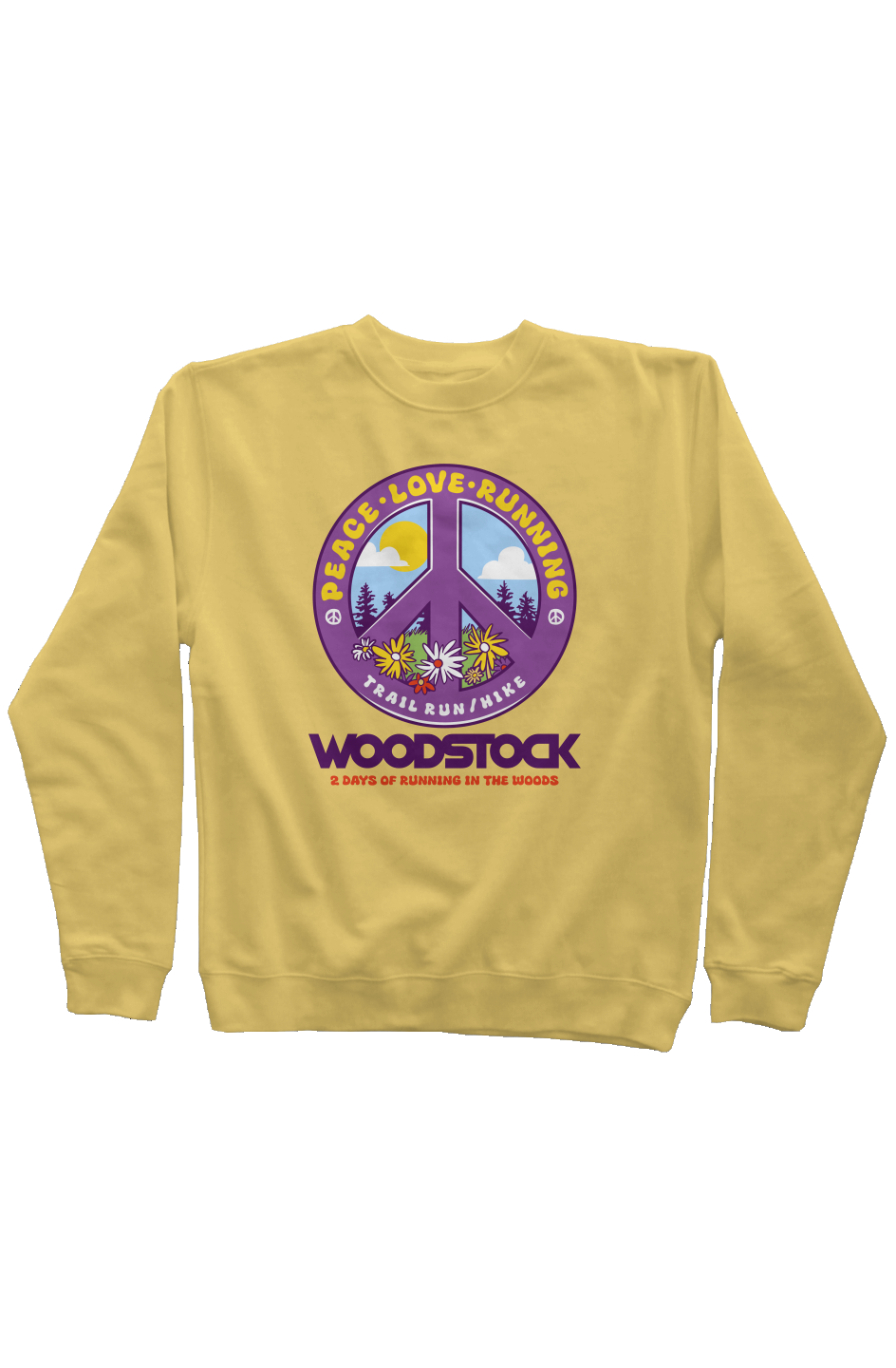 Knock on Woodstock Trail Series Pigment Dyed Crew Neck