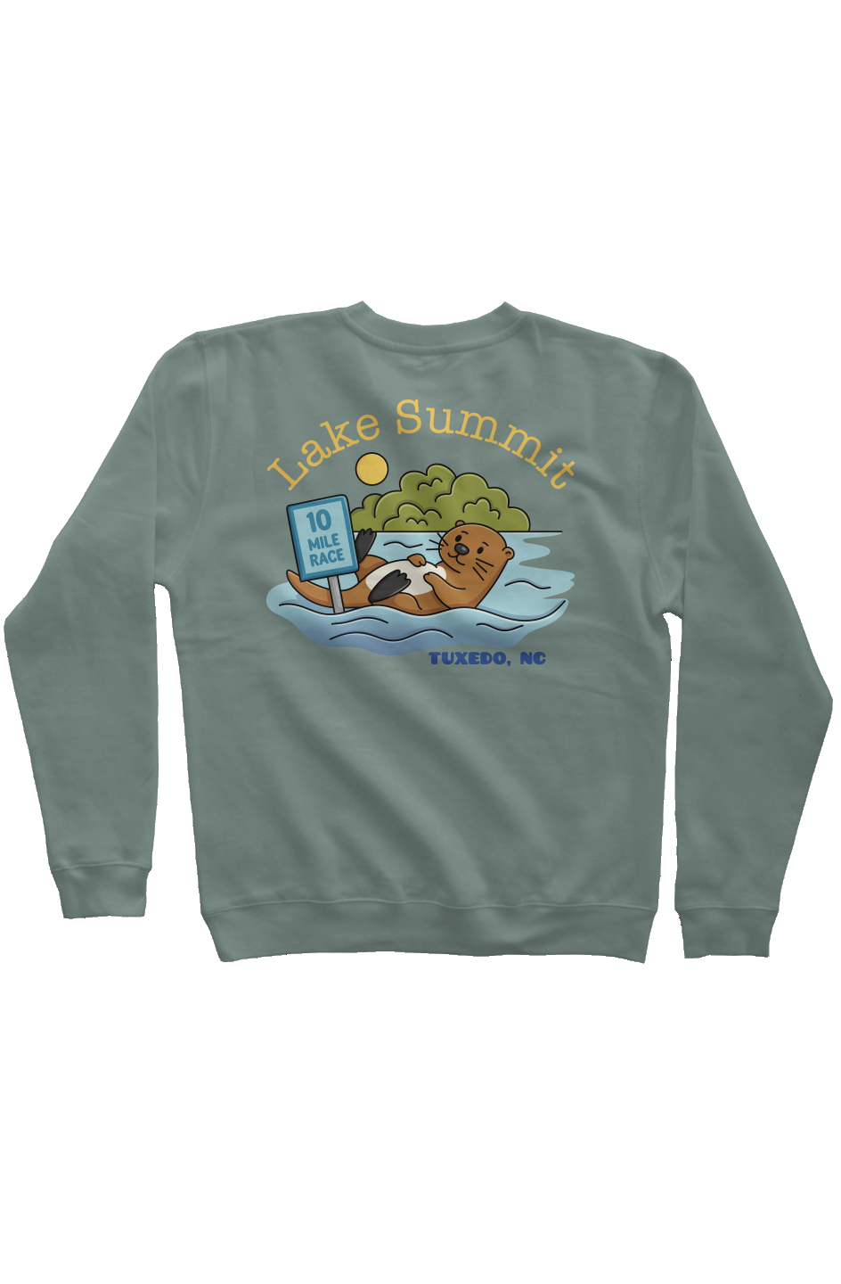 Lake Summit 10 Mile Race Pigment Dyed Crew Neck