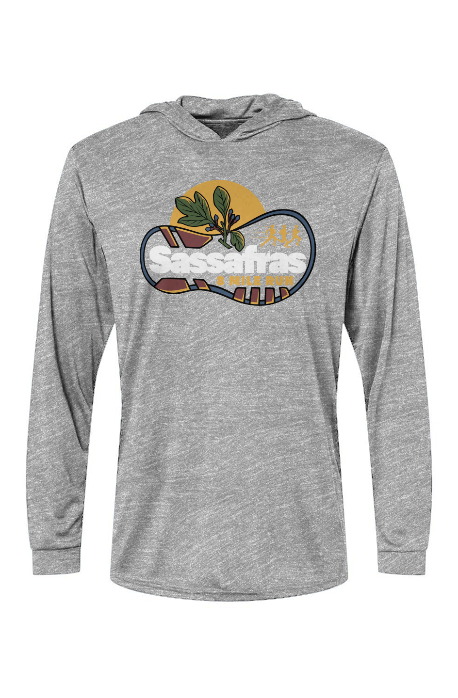 Sassafras 8 Mile Road Race Bahama Hooded L/S Performance Tee