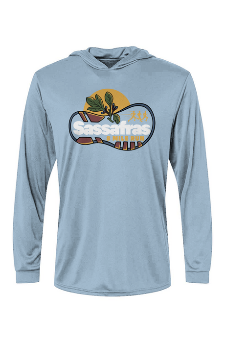 Sassafras 8 Mile Road Race Bahama Hooded L/S Performance Tee