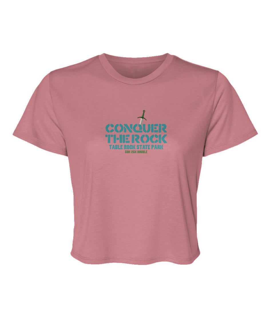 Conquer the Rock Ladies' Flowy Cropped Tee