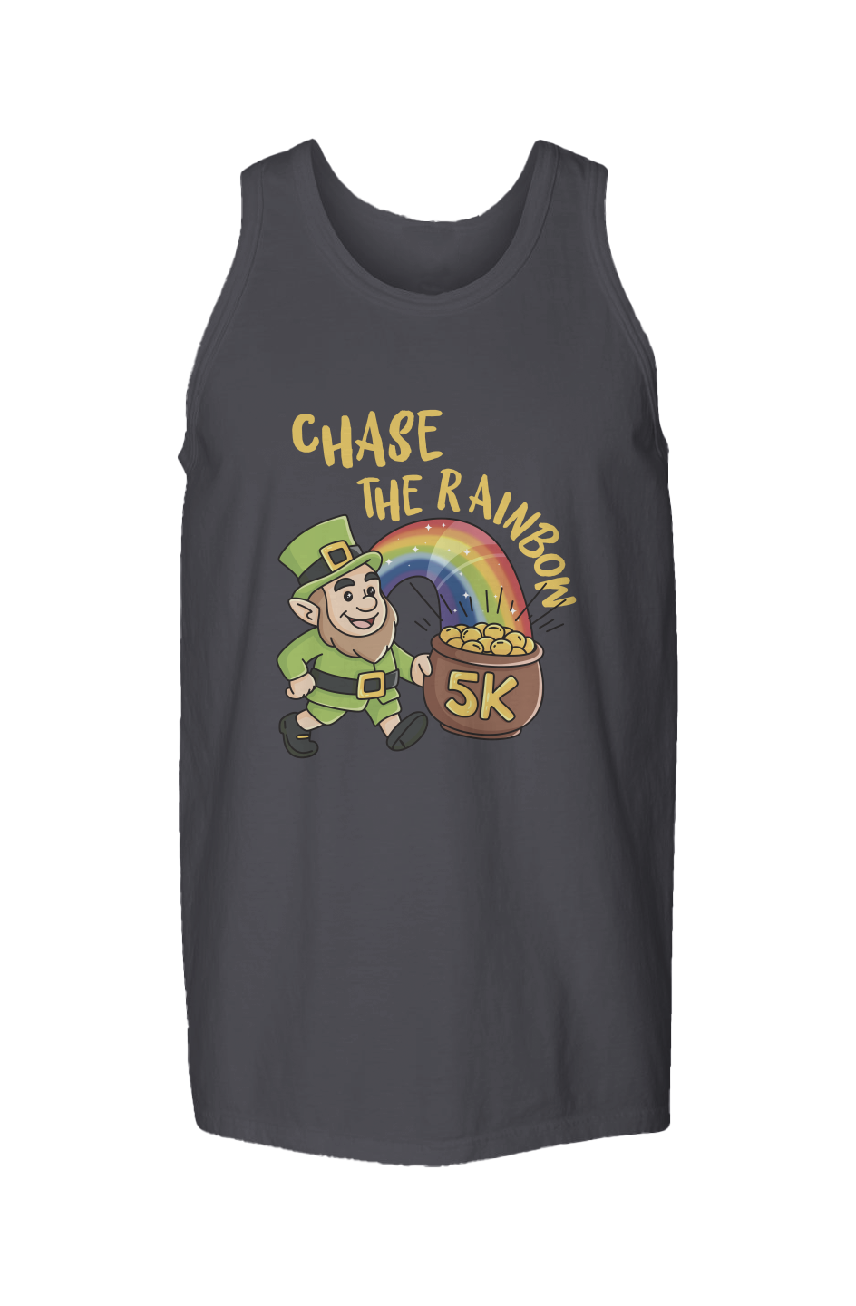 Chase the Rainbow 5K Garment Dyed Unisex Tank Top