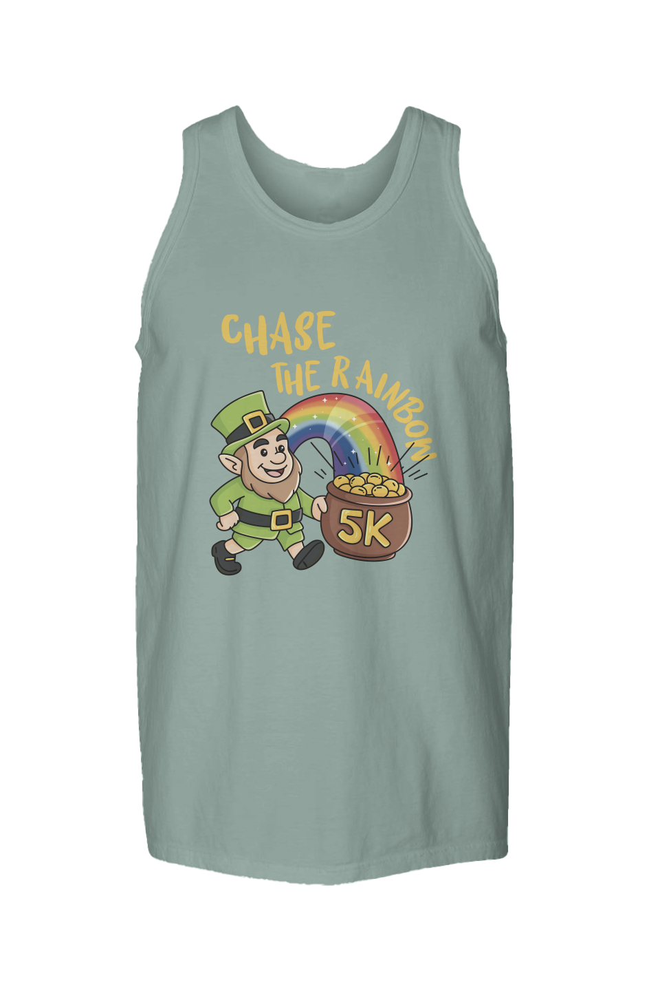 Chase the Rainbow 5K Garment Dyed Unisex Tank Top