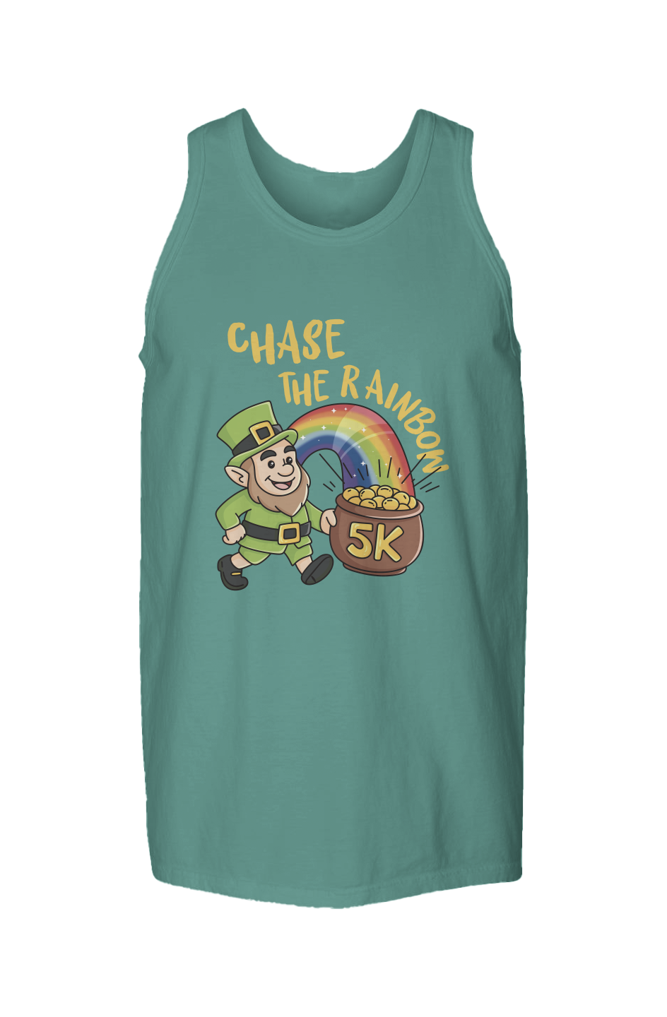 Chase the Rainbow 5K Garment Dyed Unisex Tank Top