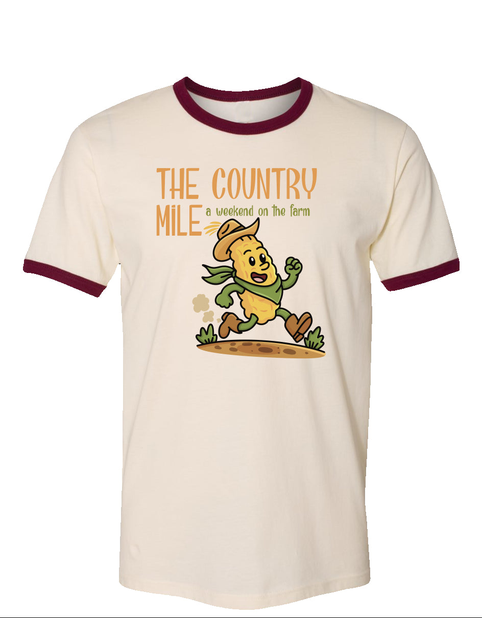 The Country Mile Weekend on the Farm Vintage Cotton Ringer Tee