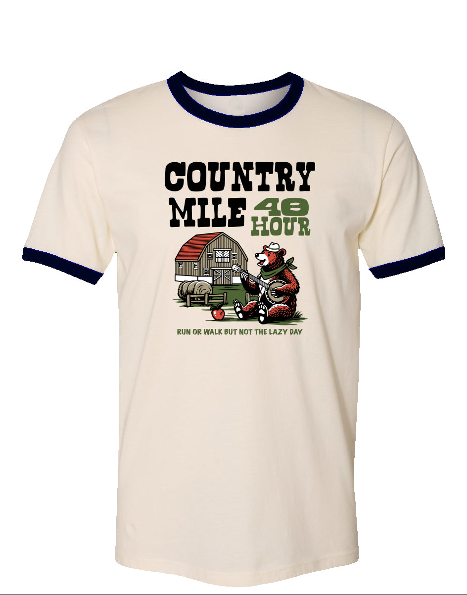 The Country Mile Weekend on the Farm Vintage Cotton Ringer Tee