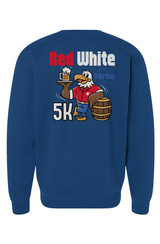 Red White & Brew 5K Heavyweight Crewneck Sweatshirt