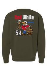 Red White & Brew 5K Heavyweight Crewneck Sweatshirt