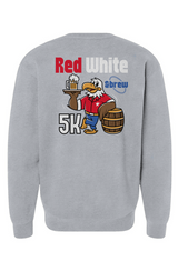 Red White & Brew 5K Heavyweight Crewneck Sweatshirt