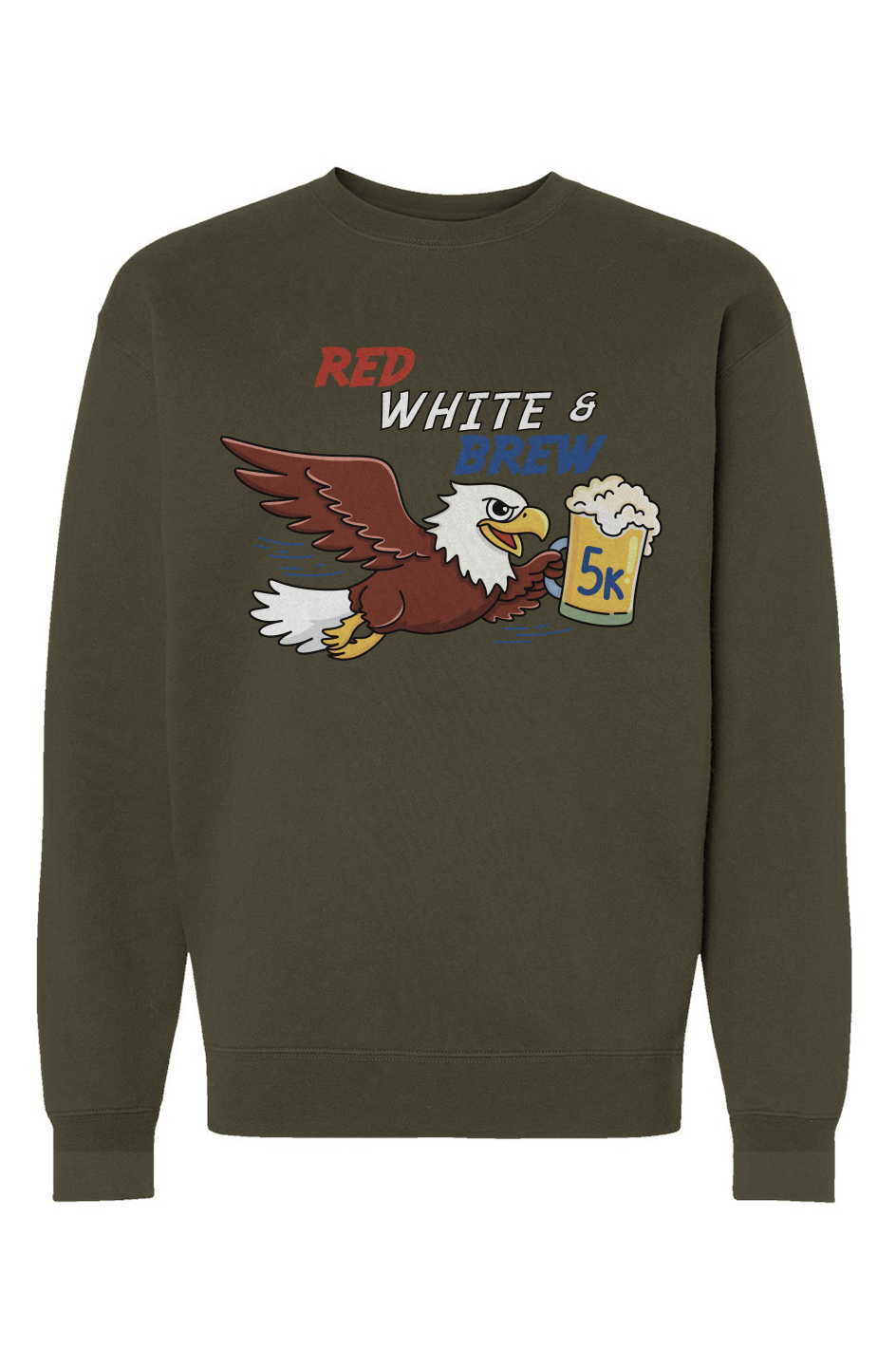 Red White & Brew 5K Heavyweight Crewneck Sweatshirt