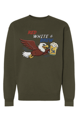 Red White & Brew 5K Heavyweight Crewneck Sweatshirt