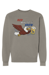 Red White & Brew 5K Heavyweight Crewneck Sweatshirt