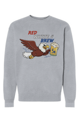 Red White & Brew 5K Heavyweight Crewneck Sweatshirt