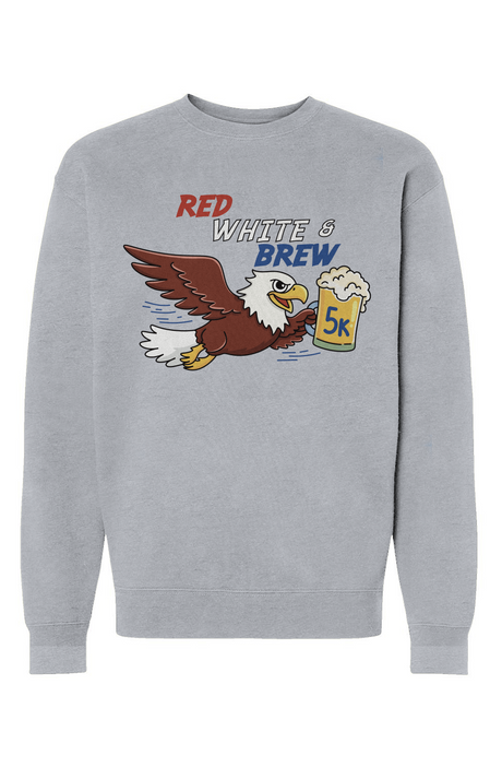 Red White & Brew 5K Heavyweight Crewneck Sweatshirt