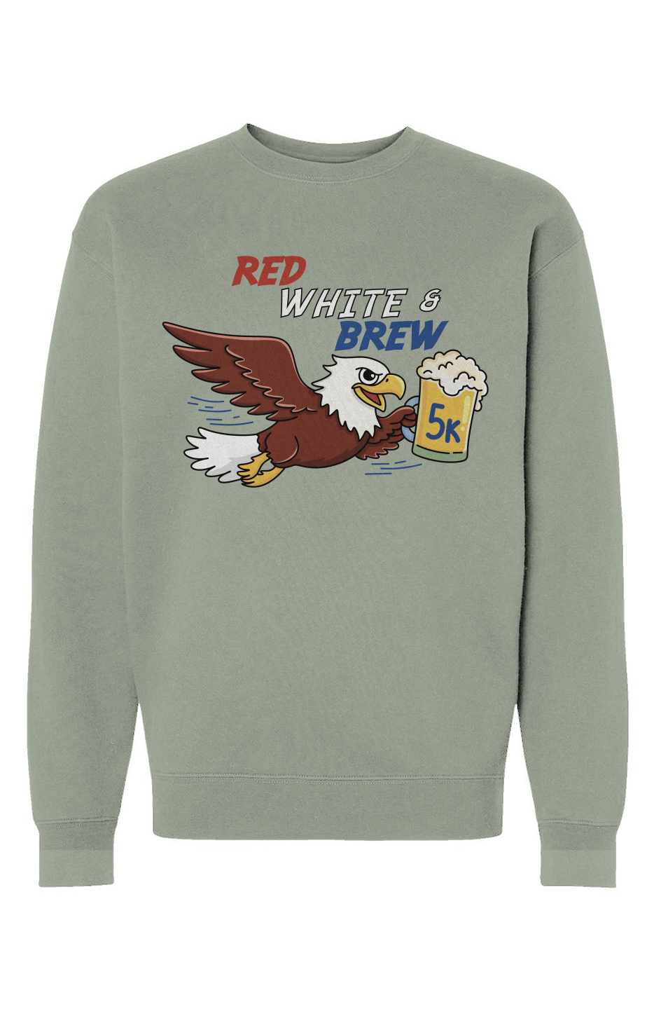 Red White & Brew 5K Heavyweight Crewneck Sweatshirt