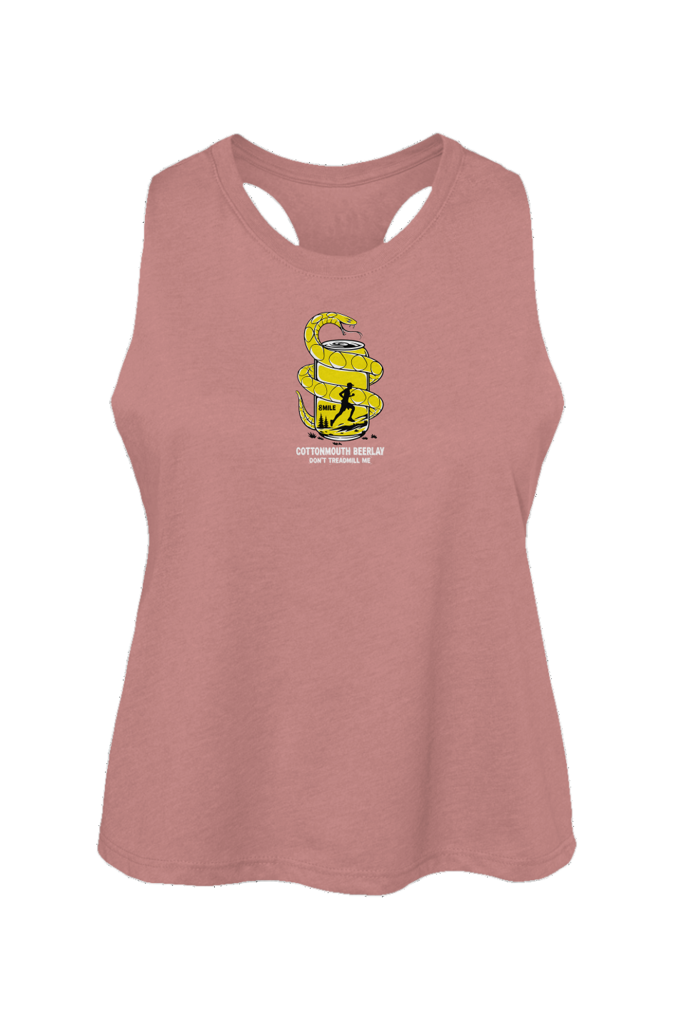 Cottonmouth Beer Relay Racerback Cropped Tank