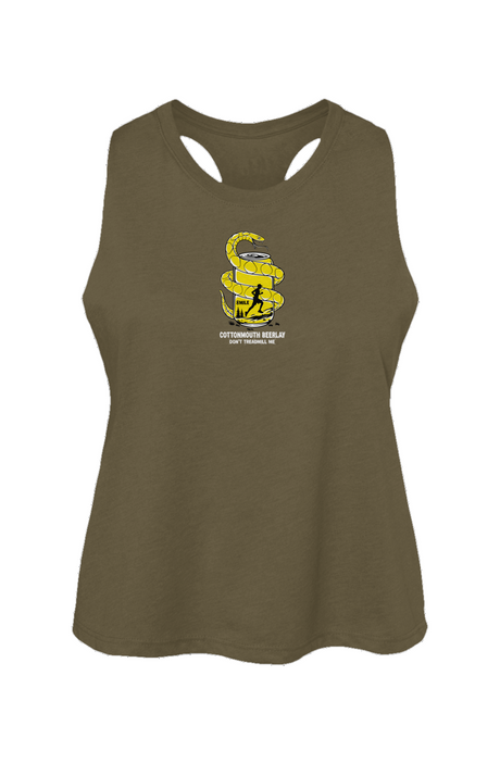 Cottonmouth Beer Relay Racerback Cropped Tank