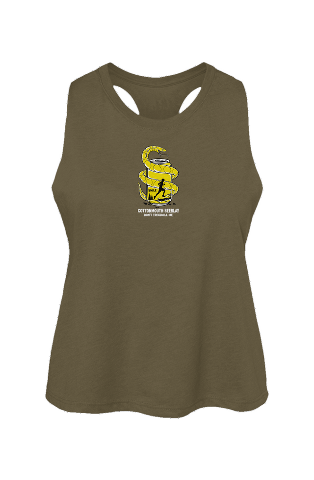 Cottonmouth Beer Relay Racerback Cropped Tank
