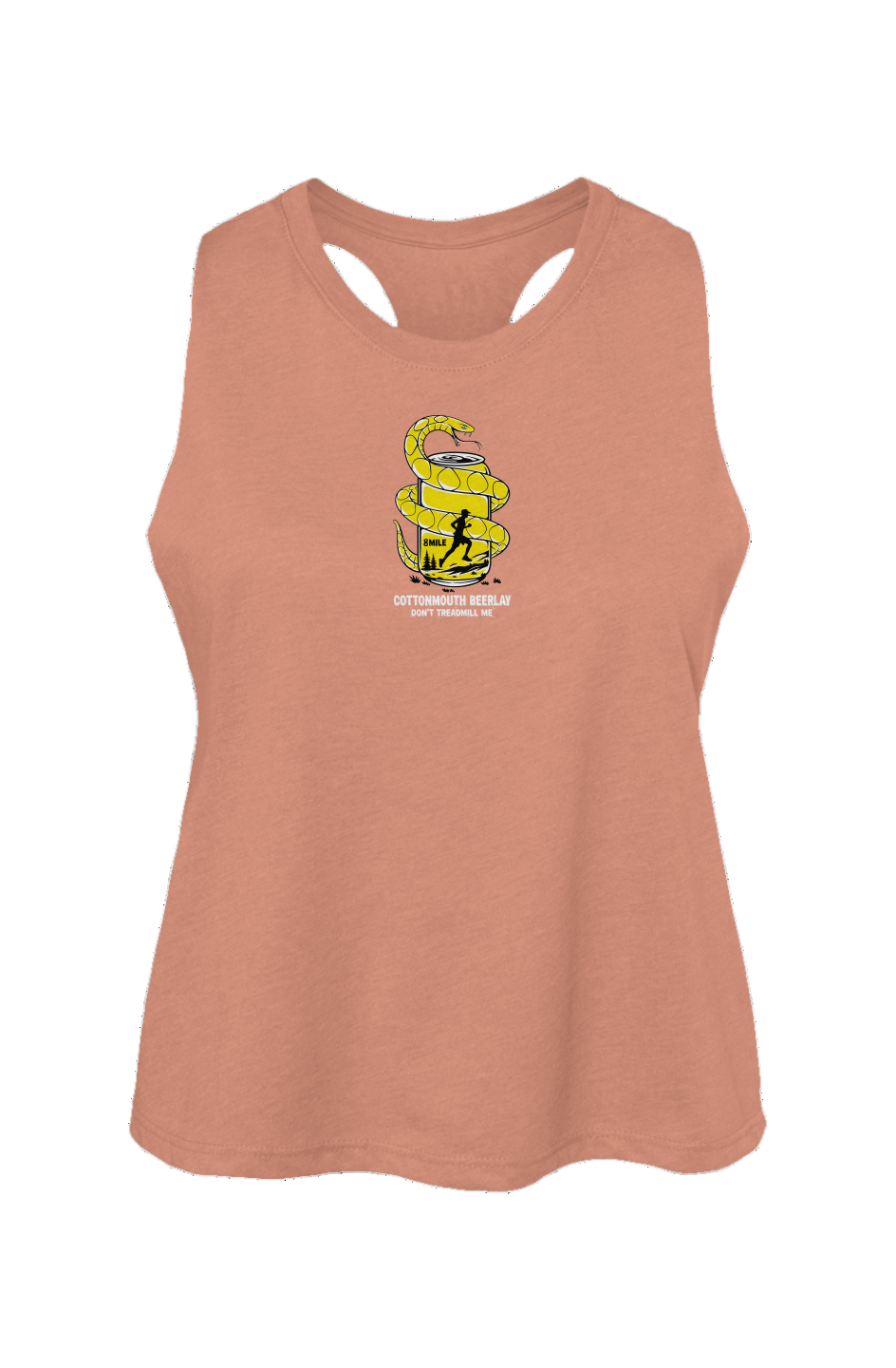 Cottonmouth Beer Relay Racerback Cropped Tank