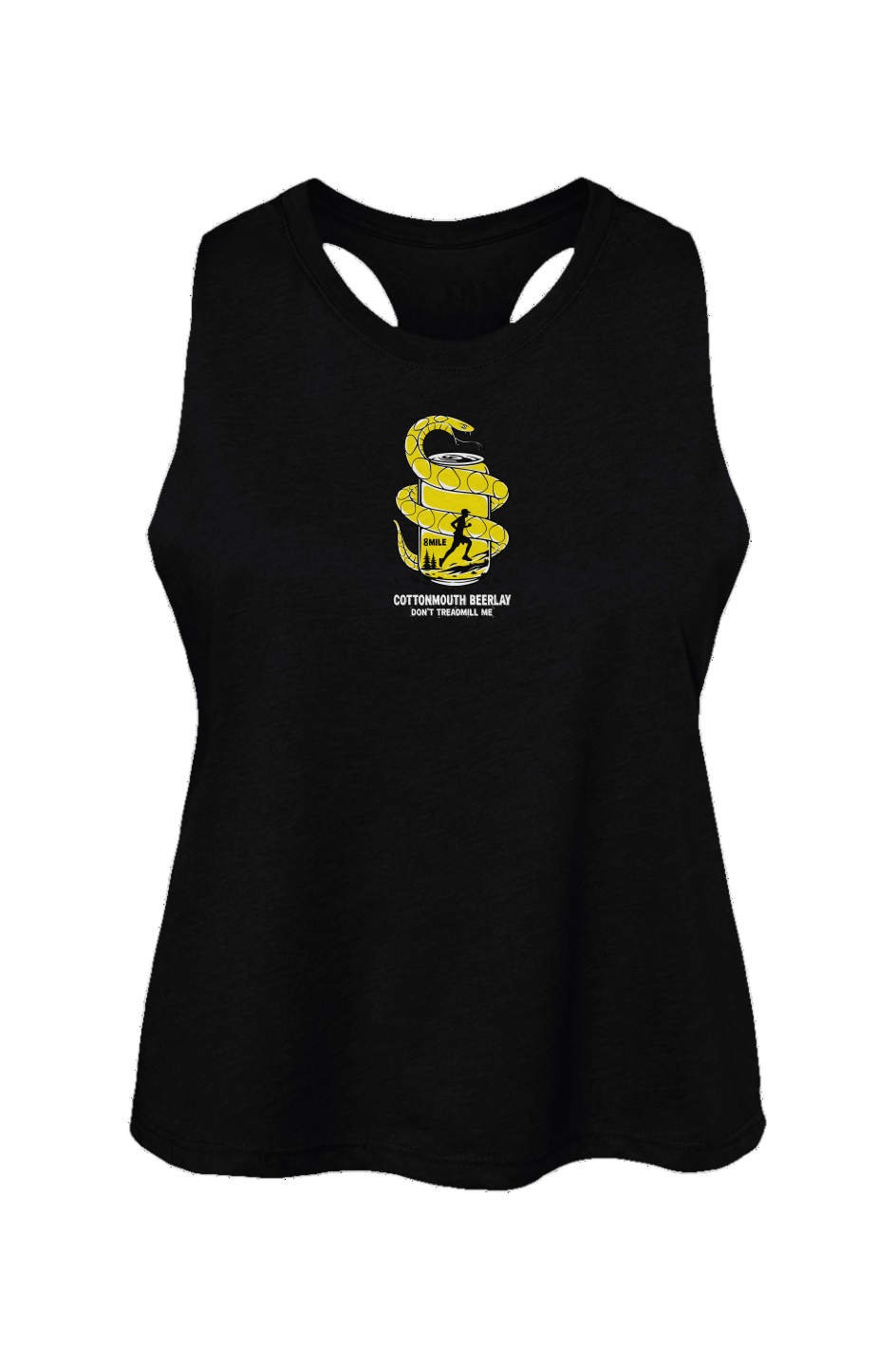 Cottonmouth Beer Relay Racerback Cropped Tank