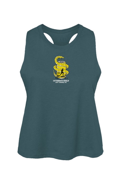 Cottonmouth Beer Relay Racerback Cropped Tank