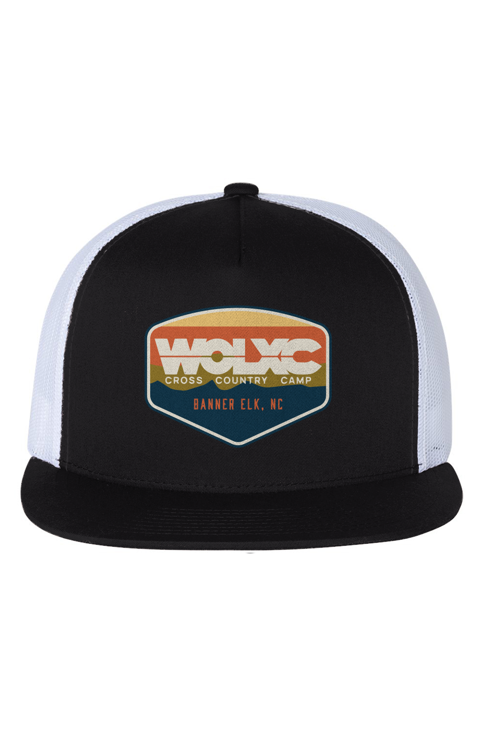 WOLXC Cross Country Camp White Mesh Five-Panel Trucker Cap