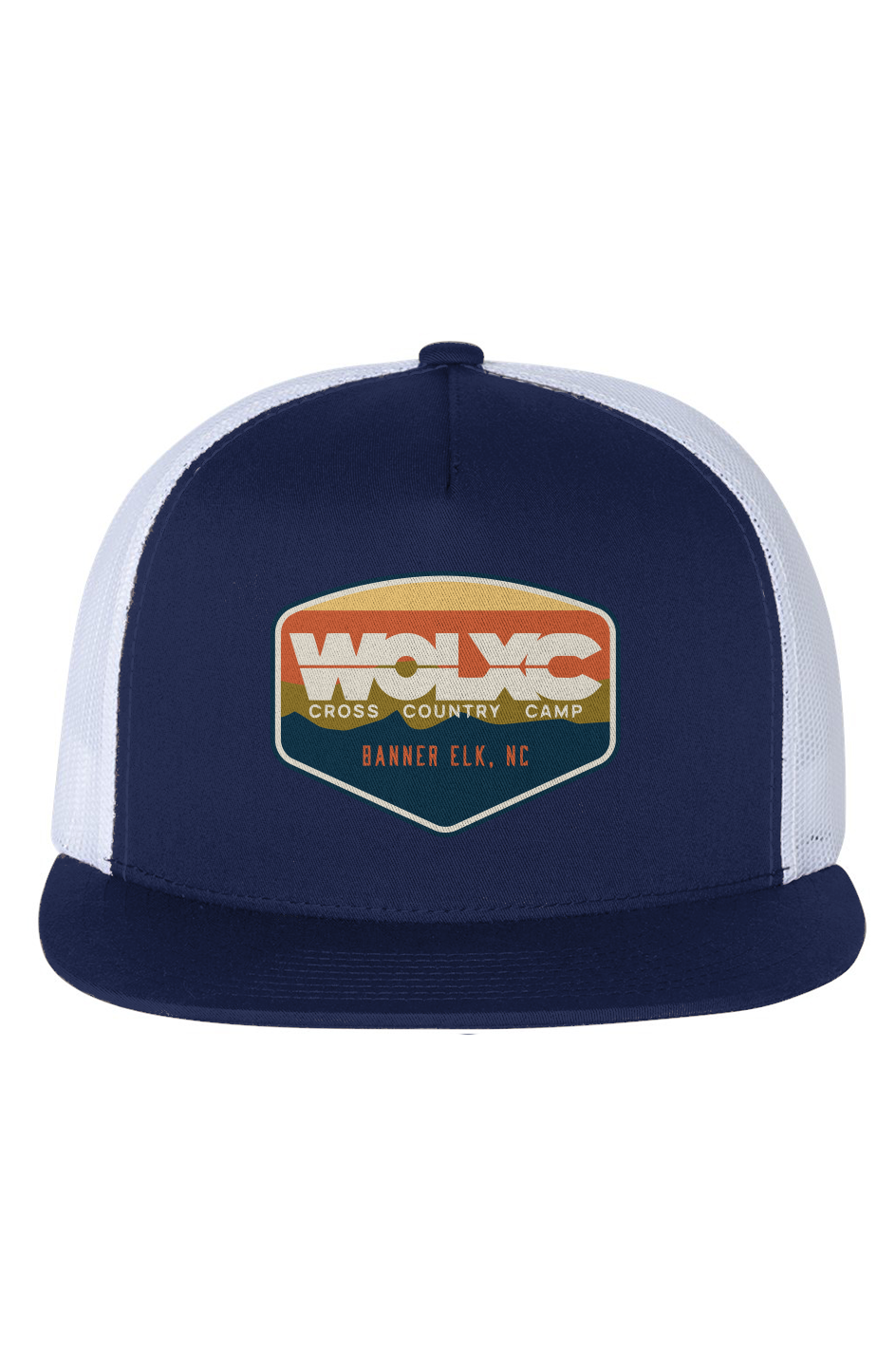 WOLXC Cross Country Camp White Mesh Five-Panel Trucker Cap