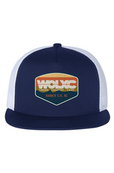 WOLXC Cross Country Camp White Mesh Five-Panel Trucker Cap