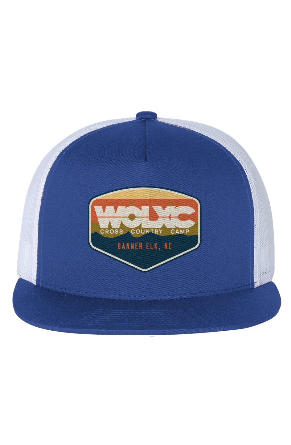 WOLXC Cross Country Camp White Mesh Five-Panel Trucker Cap