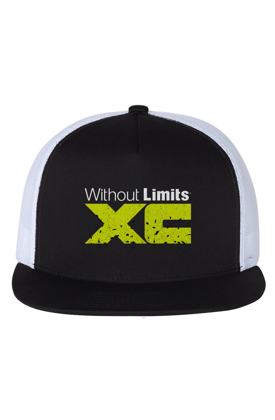 WOLXC Cross Country Camp White Mesh Five-Panel Trucker Cap