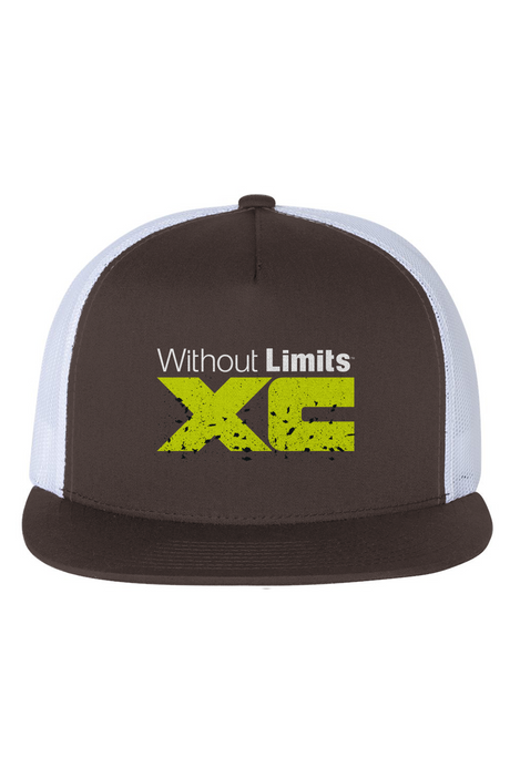 WOLXC Cross Country Camp White Mesh Five-Panel Trucker Cap