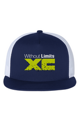 WOLXC Cross Country Camp White Mesh Five-Panel Trucker Cap