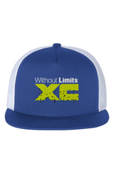 WOLXC Cross Country Camp White Mesh Five-Panel Trucker Cap