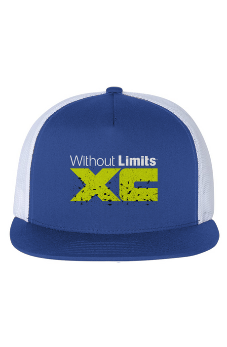 WOLXC Cross Country Camp White Mesh Five-Panel Trucker Cap