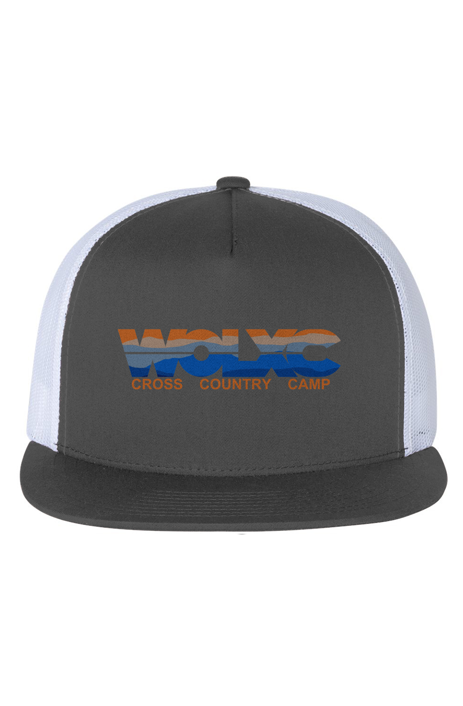 WOLXC Cross Country Camp White Mesh Five-Panel Trucker Cap