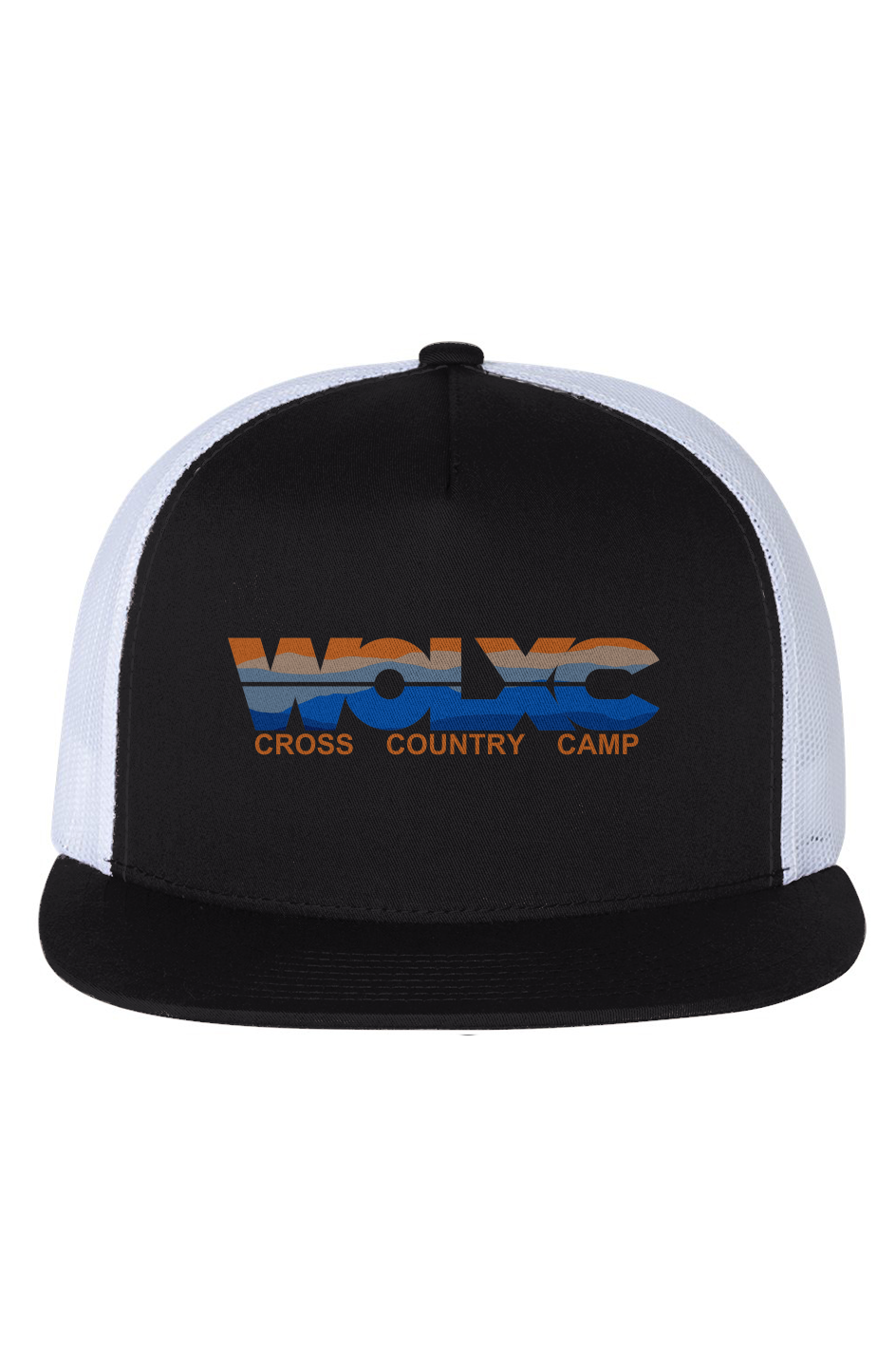 WOLXC Cross Country Camp White Mesh Five-Panel Trucker Cap